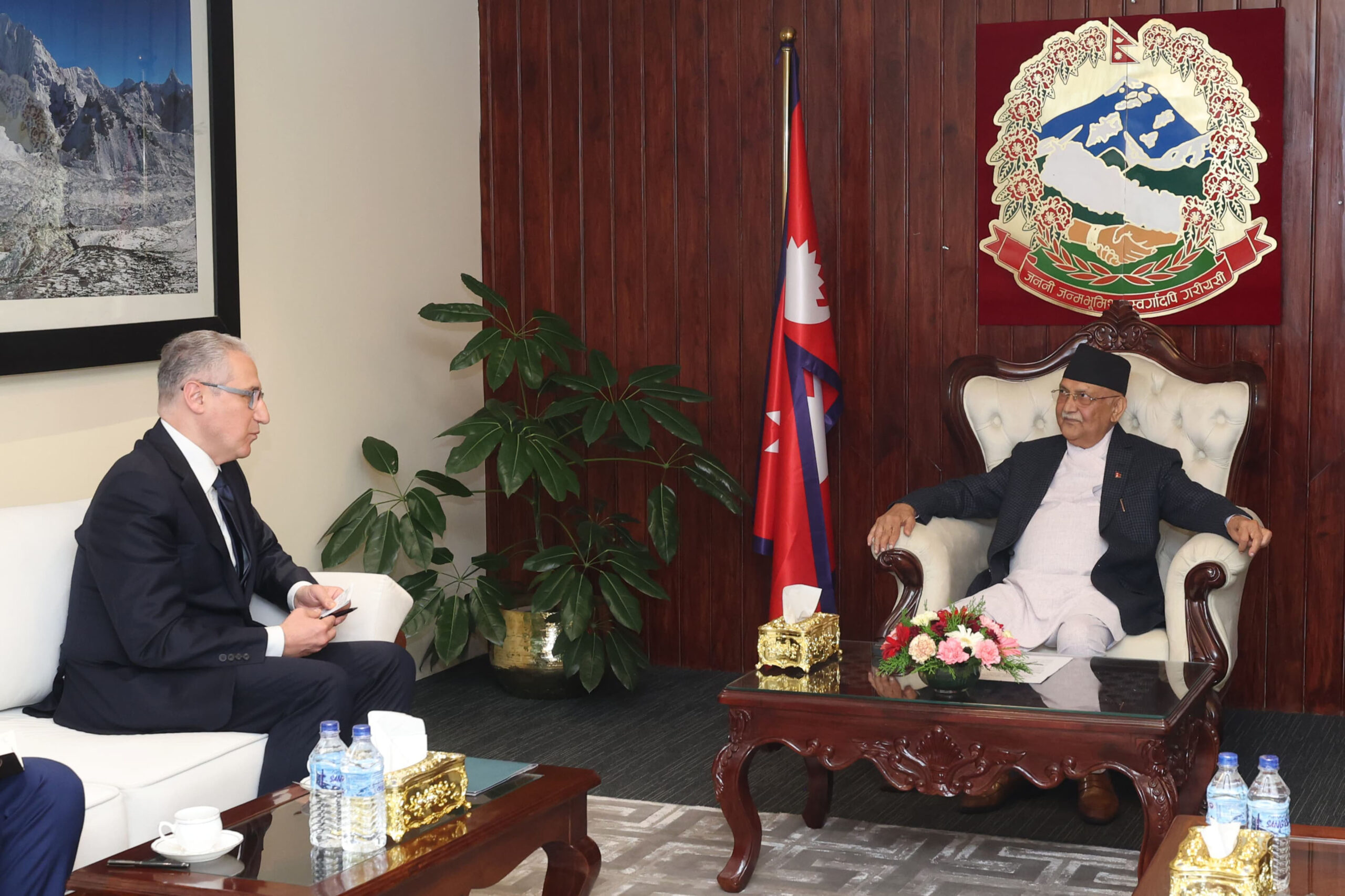 President of COP-29 meets PM Oli
