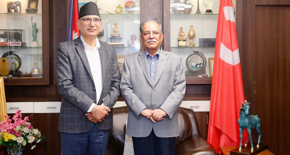 Finance Minister Poudel holds budget talks with Prachanda