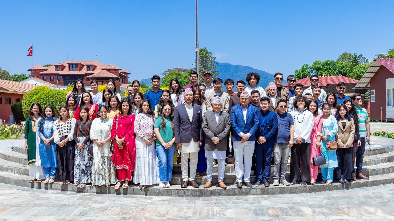 President Paudel welcomes participants of reality shows