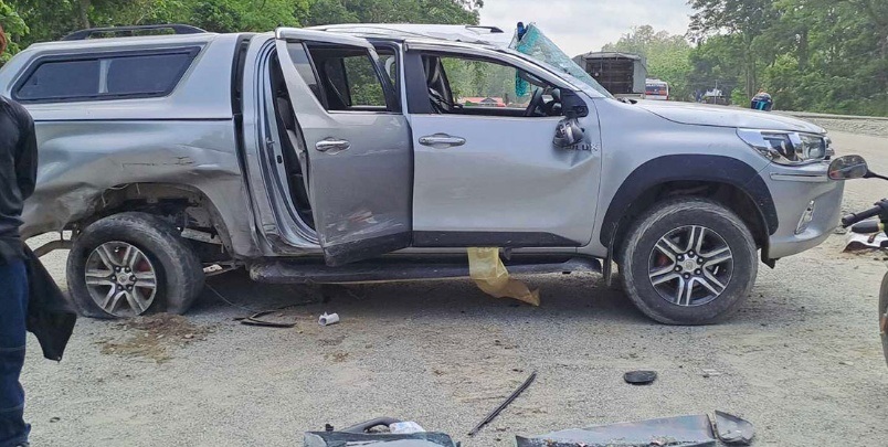 Koshi Assembly members escape car crash unharmed