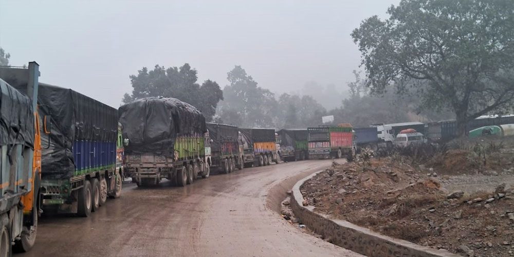 Narayanghat–Butwal road blocked
