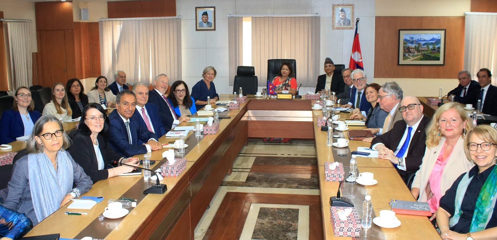 Foreign Minister Rana holds courtesy meeting with EU Ambassadors