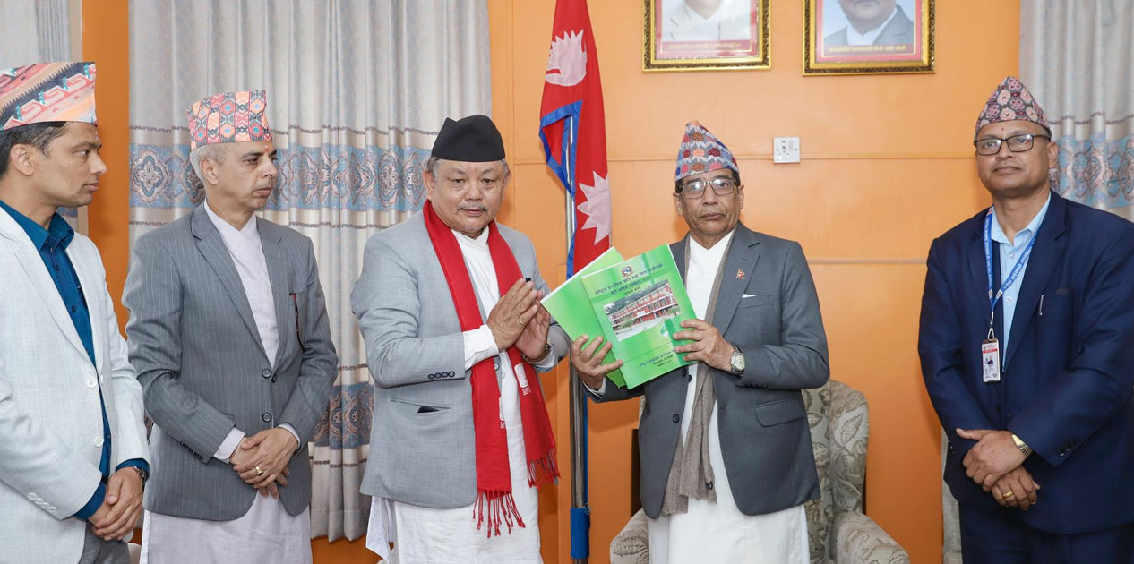 Natural Resource and Fiscal Commission presents report to Gandaki Province chief