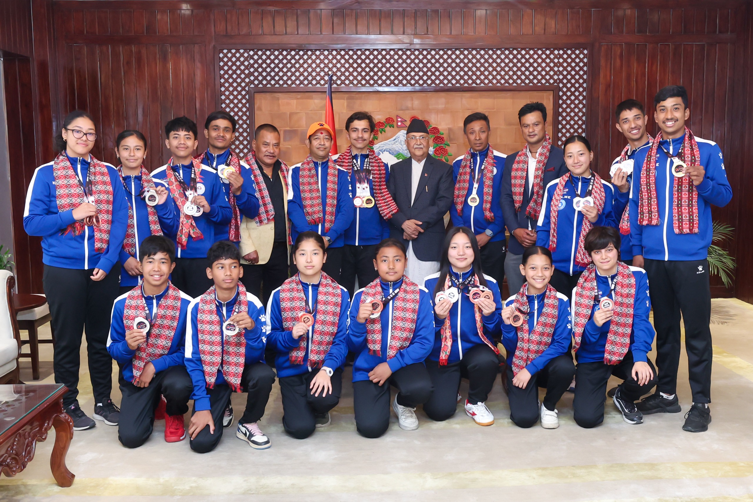 PM Oli congratulates winners of South Asian Youth Table Tennis Championship