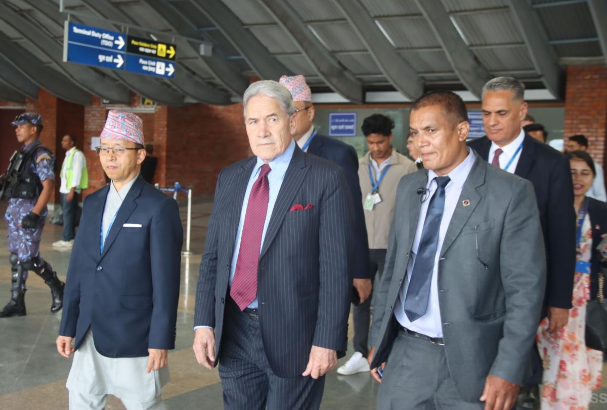 New Zealand Deputy PM Peters arrives in Kathmandu for historic visit