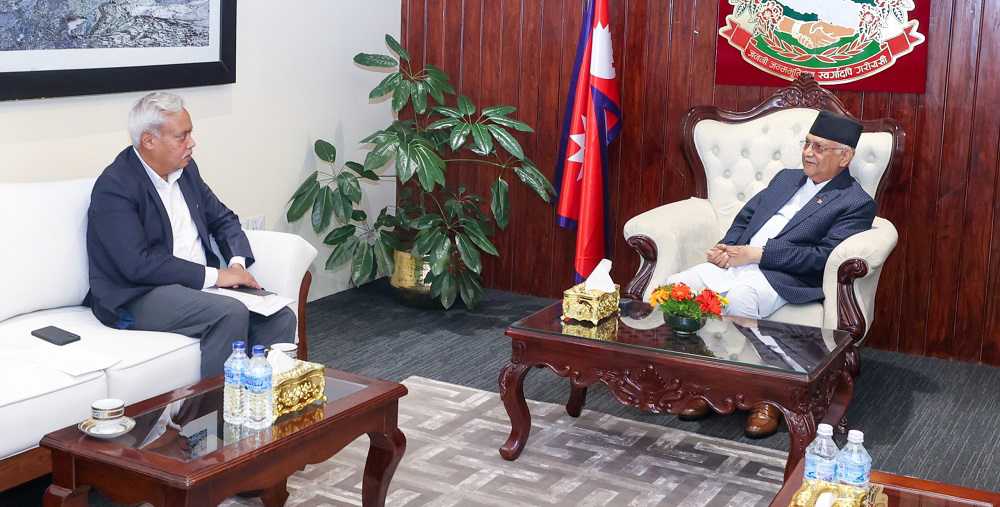 Indian Ambassador to Nepal calls on PM Oli