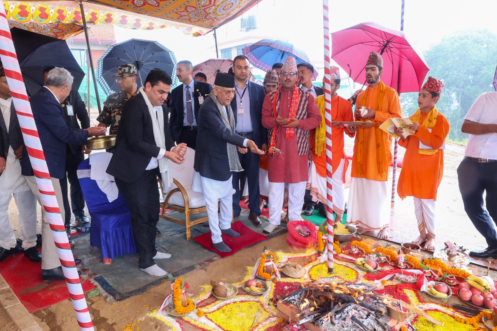 PM Oli lays foundation for Dhulikhel Trauma Centre