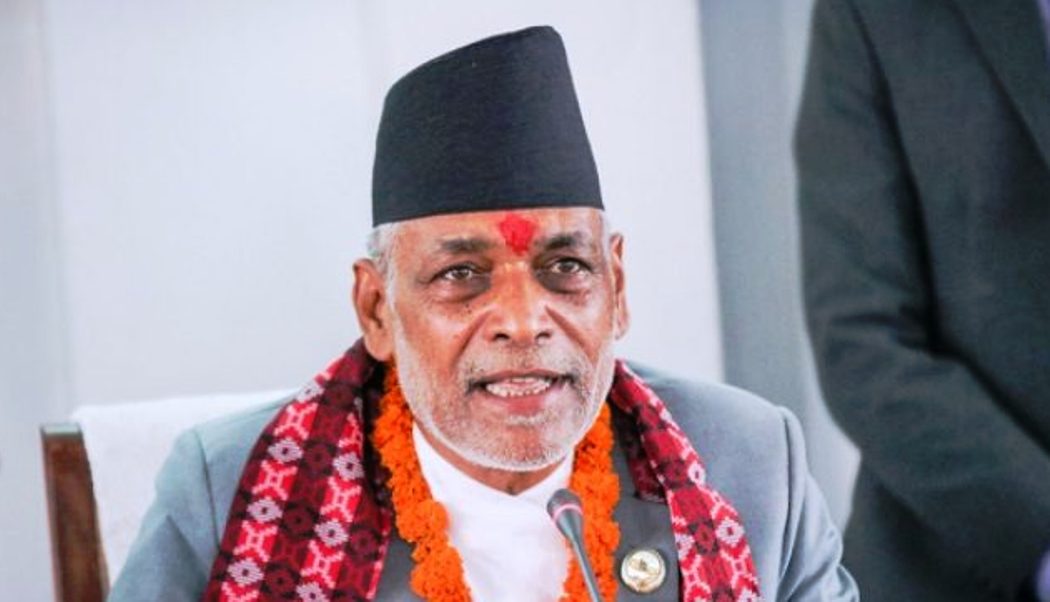 Agriculture Minister Adhikari leaves for Sri Lanka