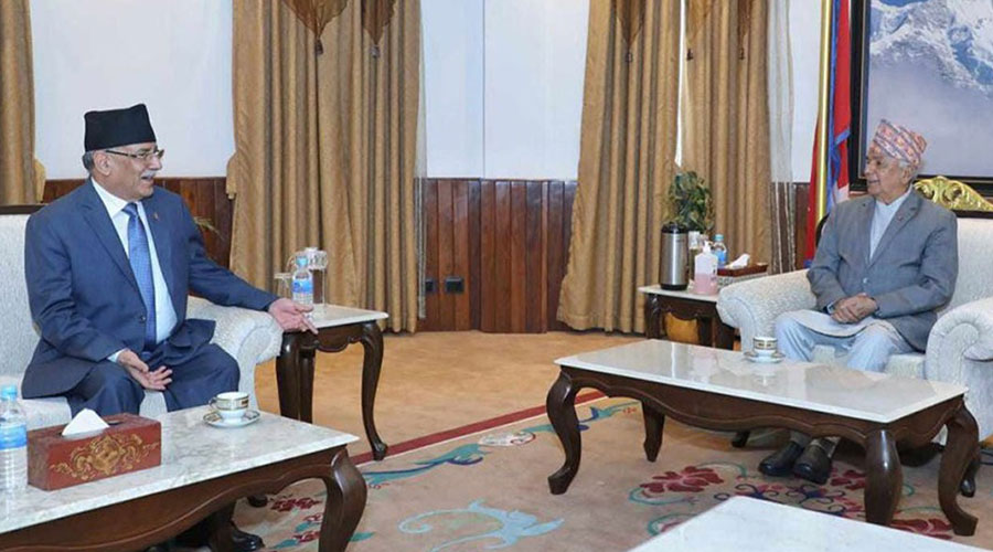 President Paudel holds meeting with Prachanda