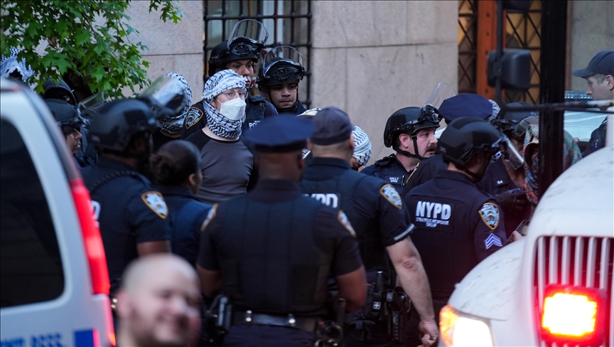New York police arrest over 70 protesters from Columbia University campus