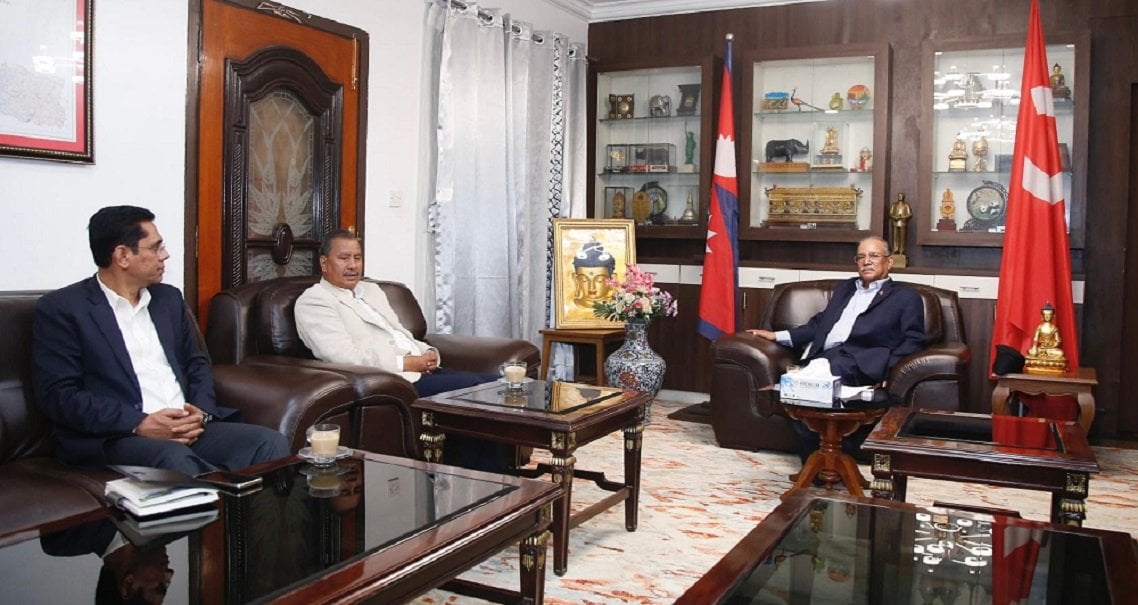 Prachanda and Biplav agree to strengthen party cooperation