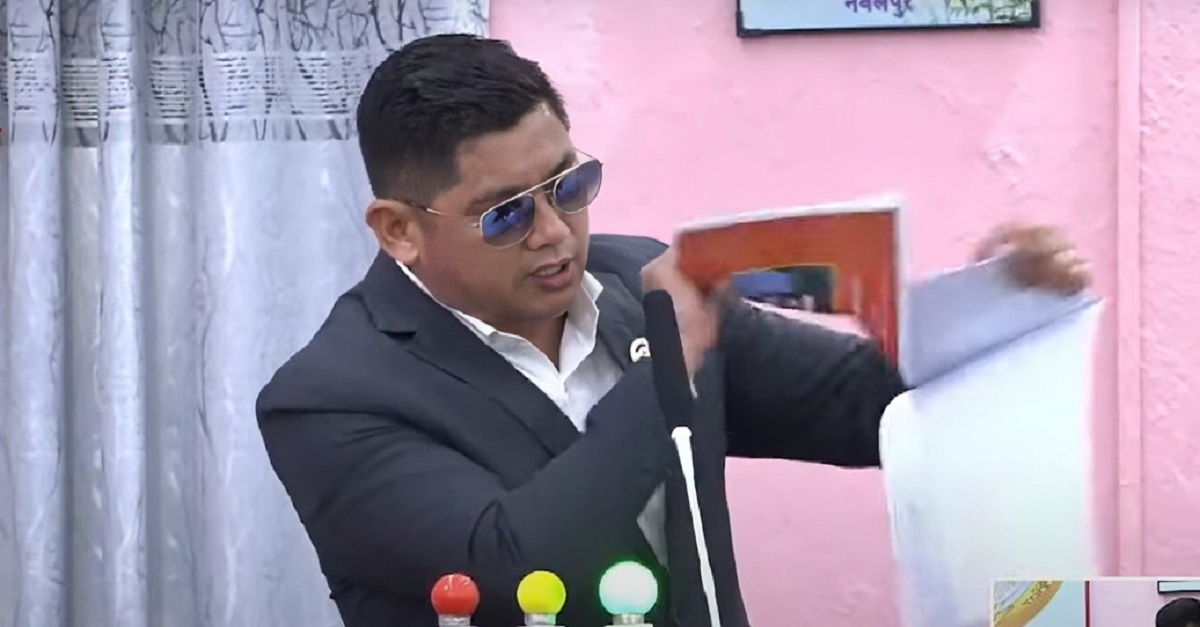 Maoist lawmaker tears budget booklet in Gandaki Assembly