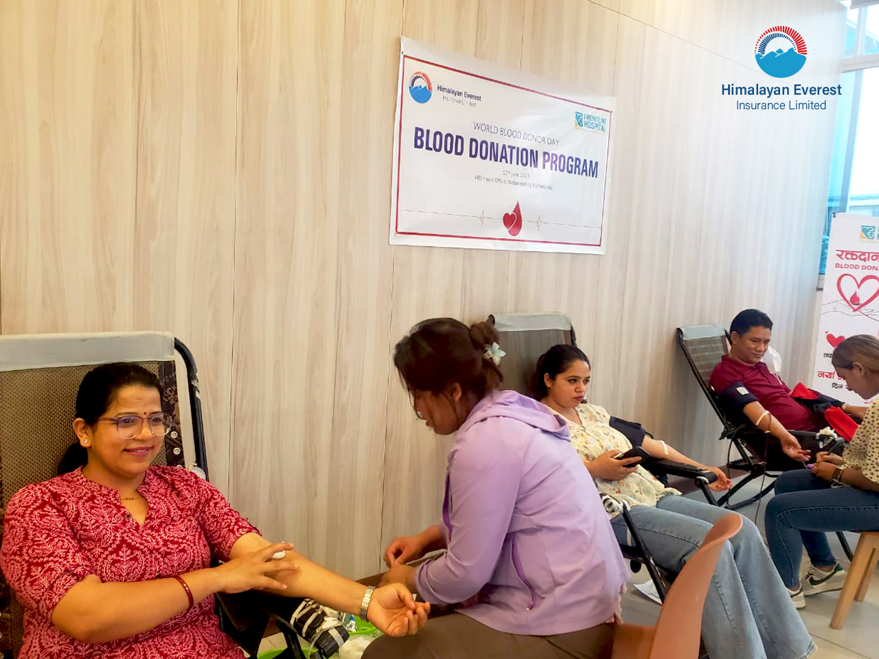 Blood donation program organized by Himalayan Everest Insurance completed