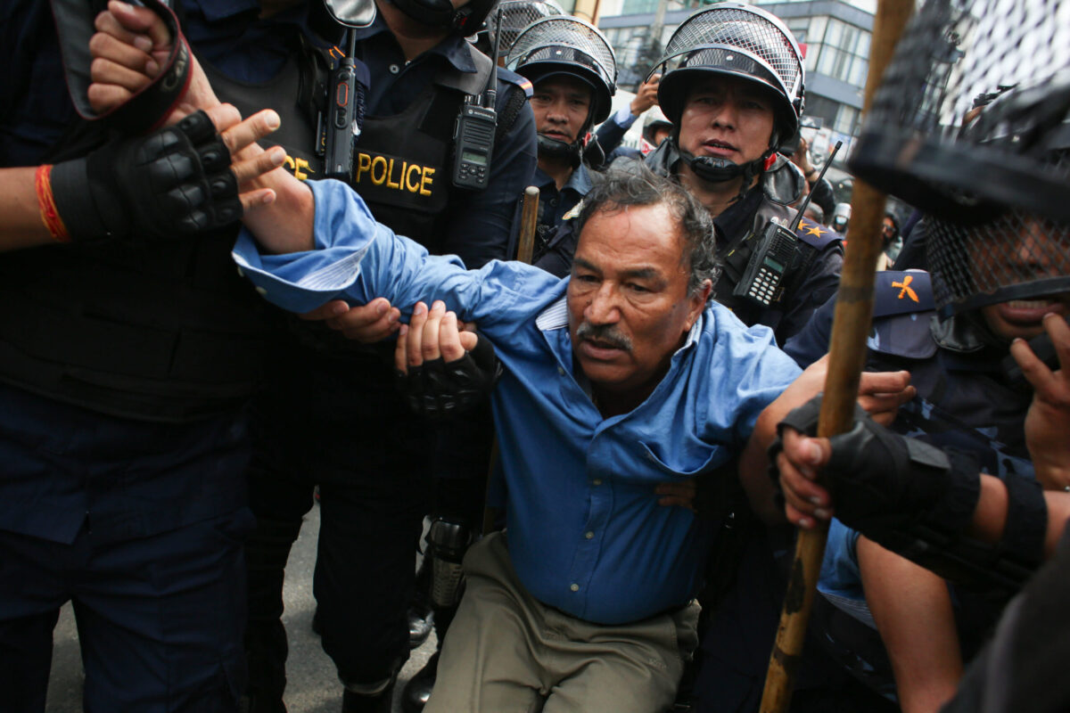 Royalist protest turns chaotic in Kathmandu; Kamal Thapa arrested