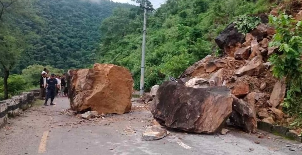 Rural roads blocked due to rain