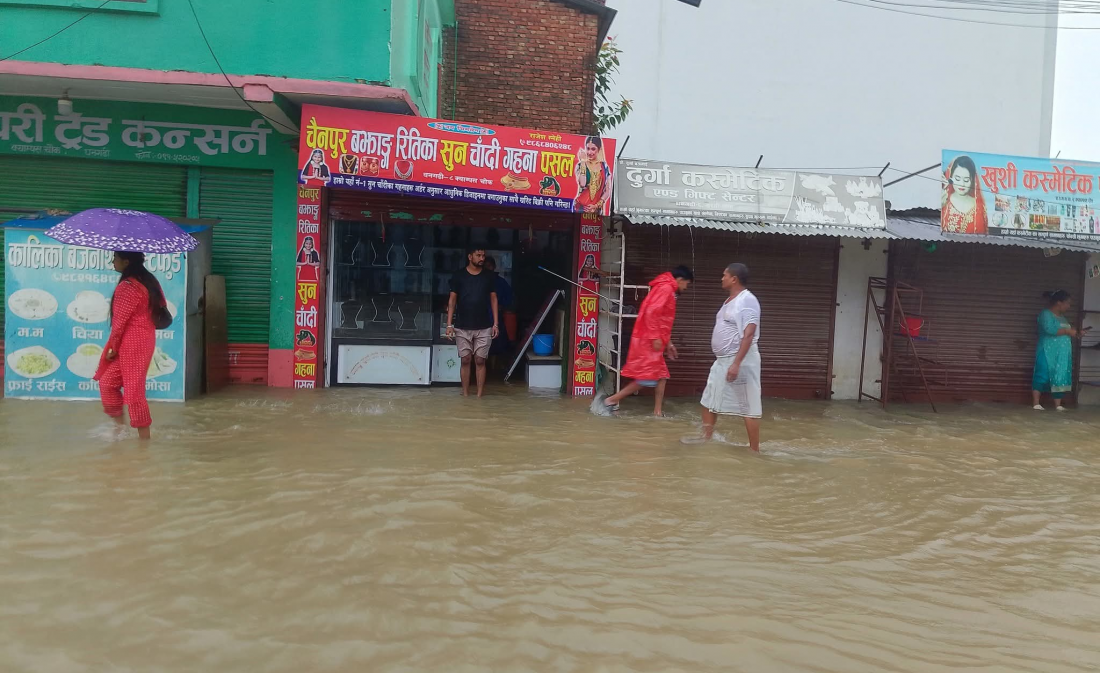Dhangadhi records 200 mm rain; several areas flooded