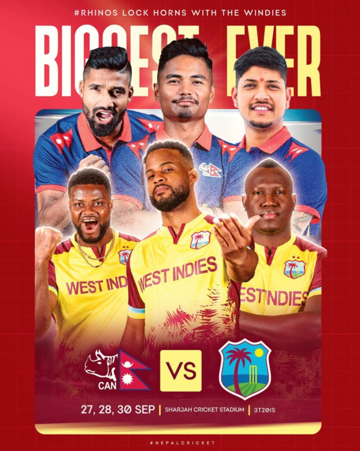 Nepal to play historic T20I series against West Indies in UAE