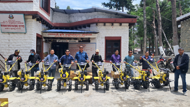 Mustang farmers distributed agricultural tools