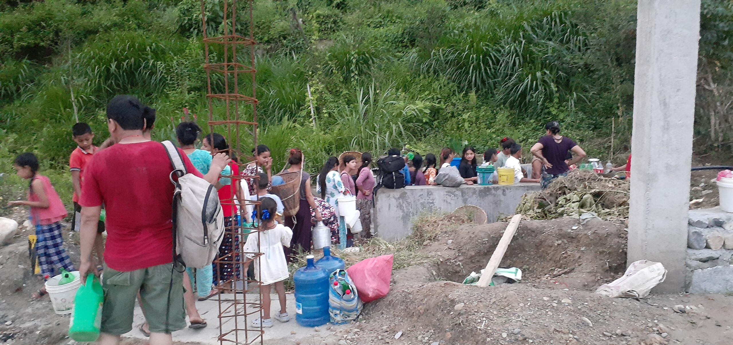 Acute water crisis in Damauli: Hours in queue for a jar of water
