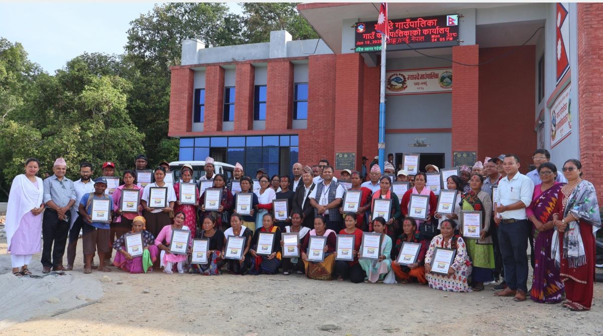 Myagde rural municipality hands over 48 houses to poor families