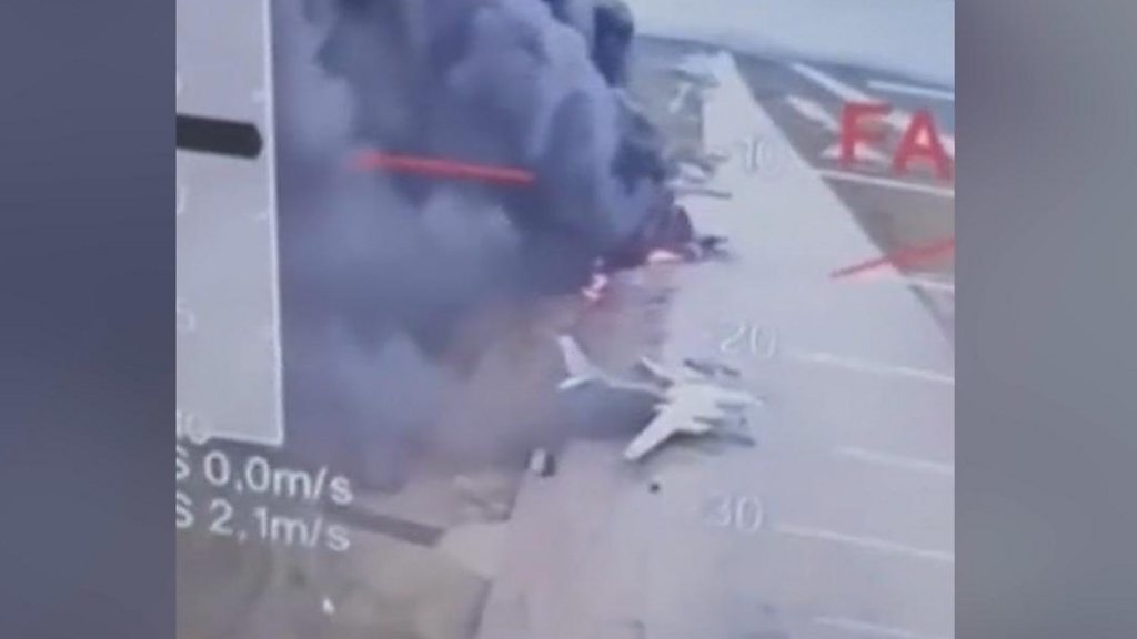 Ukraine launches largest drone strike of war, targets 40 Russian warplanes