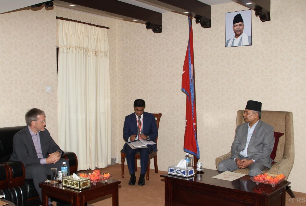 US Ambassador Thompson pays courtesy call on Vice President Yadav