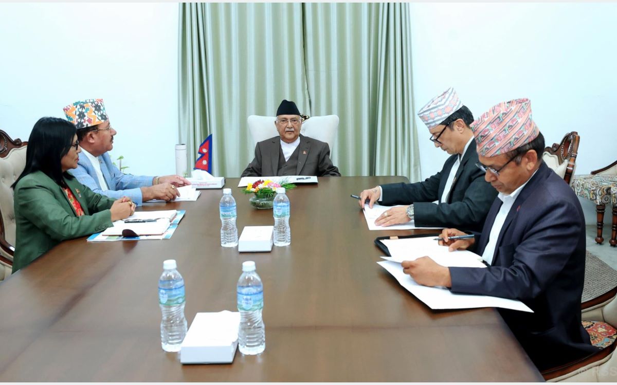 Election Commission officials consult with PM Oli on by-election date