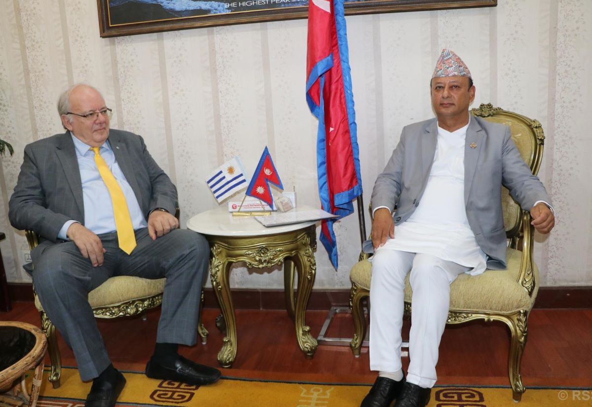 Energy Minister Khadka, Non-resident Ambassador of Uruguay, Guani, meet