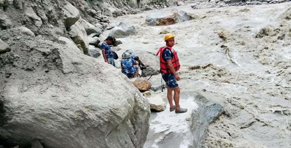 Rasuwa flood: Two more bodies found, search for missing continues