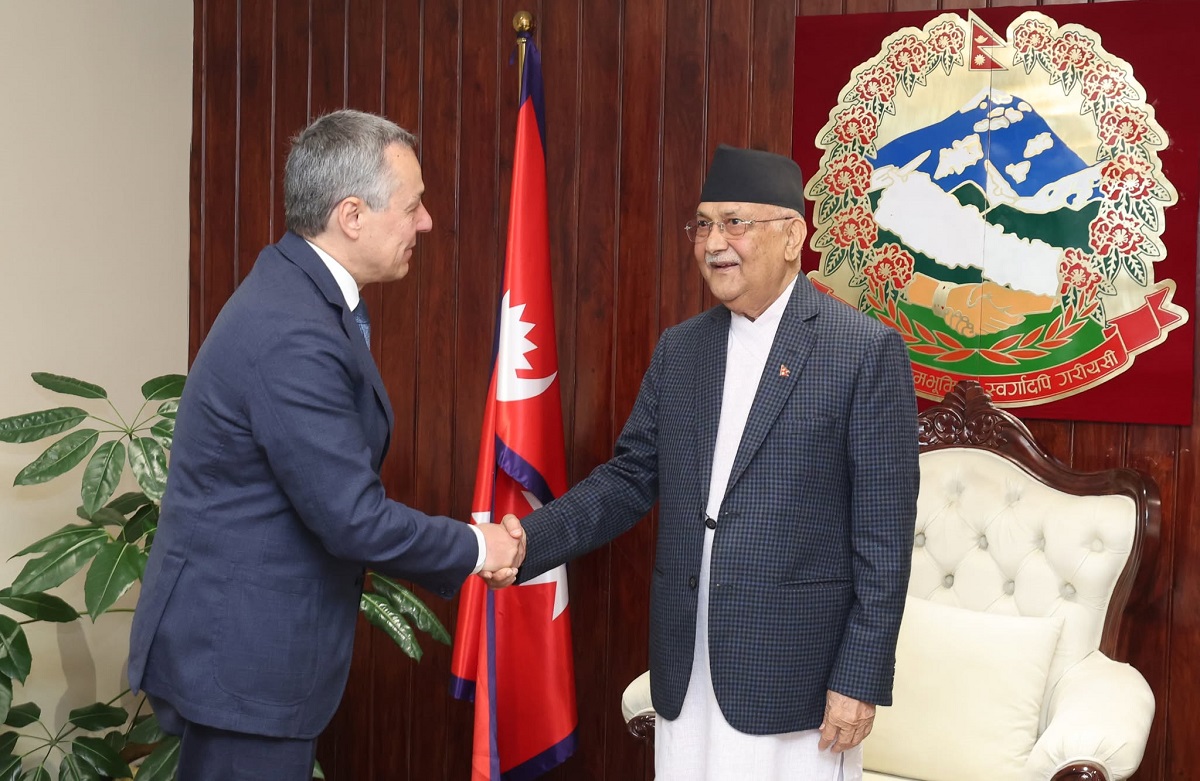 Swiss Foreign Minister Cassis pays courtesy call on PM Oli