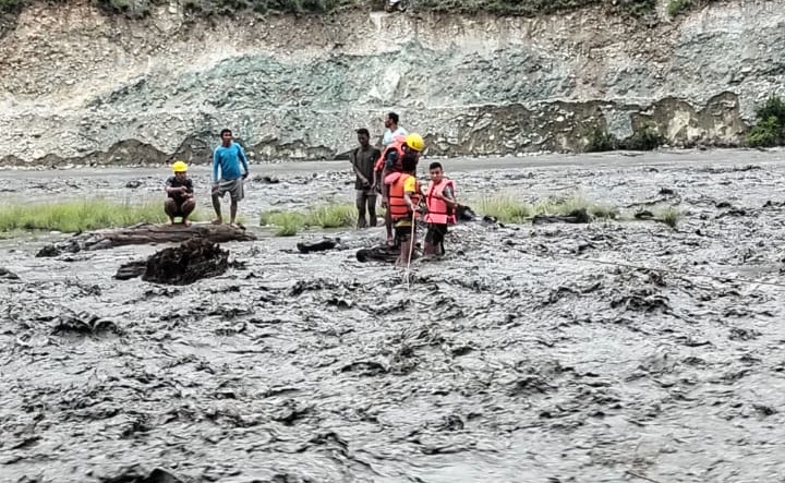 Nepal Army rescues four locals trapped in Thulibheri River