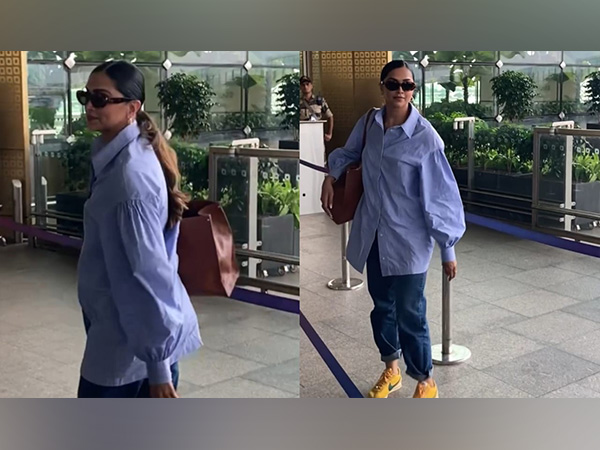 Airport diaries: Deepika Padukone stuns in a chic oversized shirt, flashes a smile as she heads to catch flight