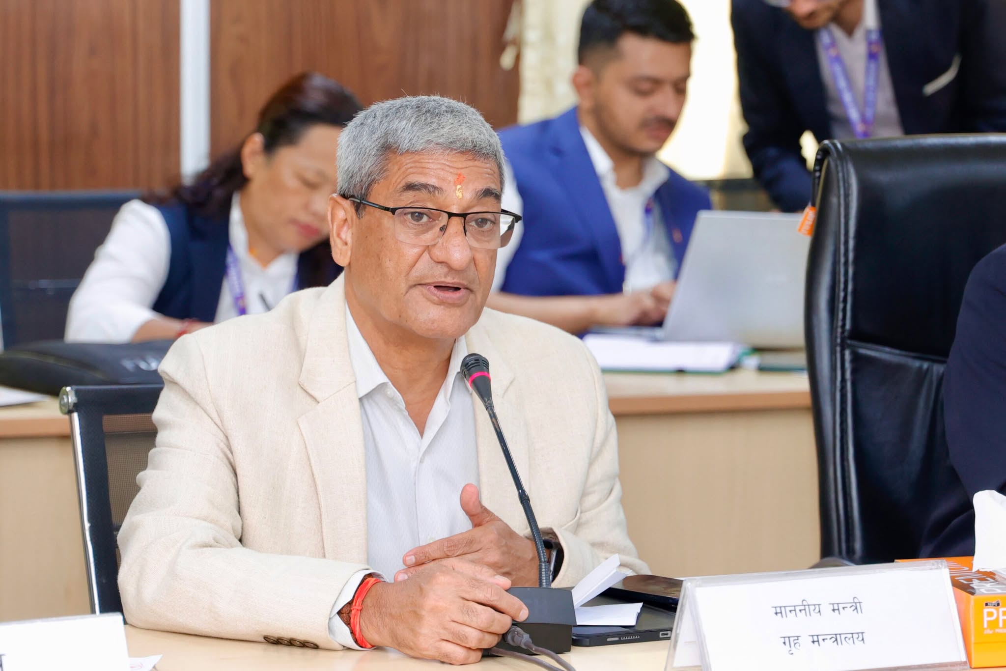 Home Minister Lekhak announces swift reconstruction after flood in Rasuwa