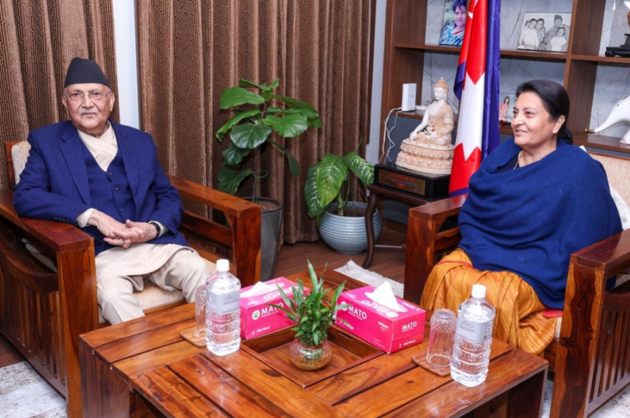 PM Oli and former President Bhandari to hold meeting today
