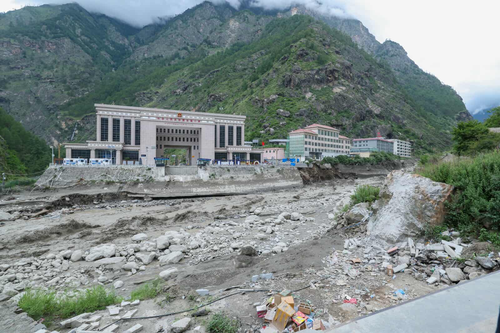 Passengers heading to Kailash Mansarovar in trouble as Nepal-China Miteri Bridge washed away