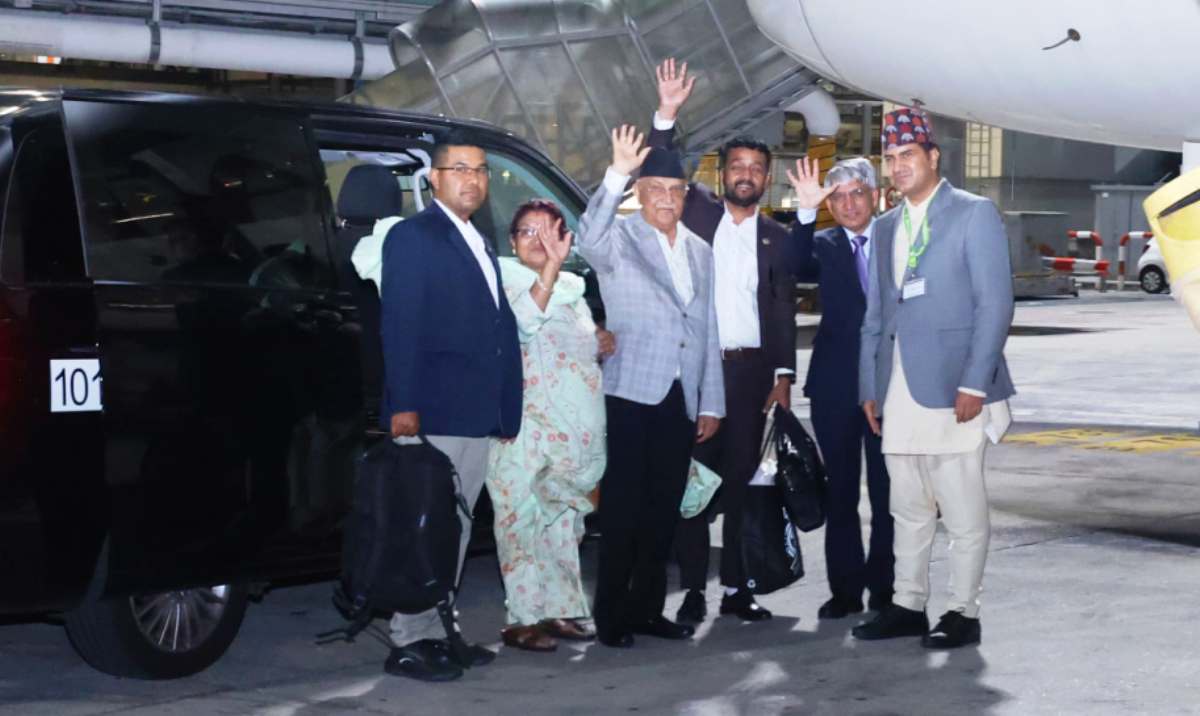 PM Oli returning home after attending UN Conference in Spain