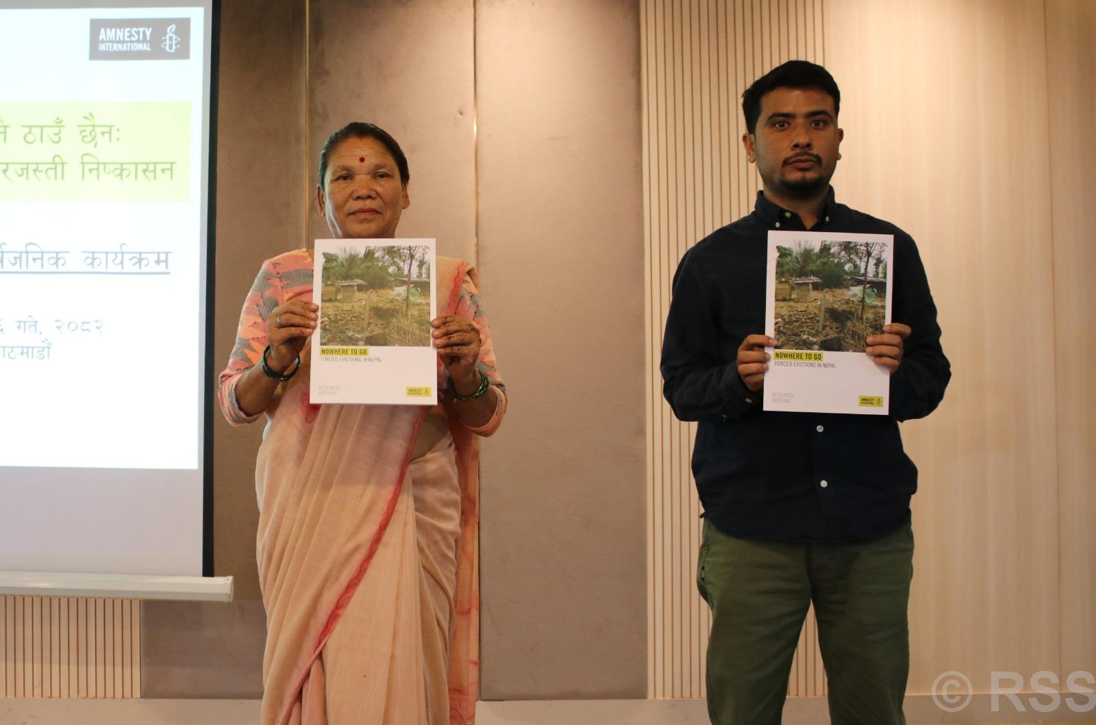 Amnesty International (AI) releases new report on forced eviction in Nepal
