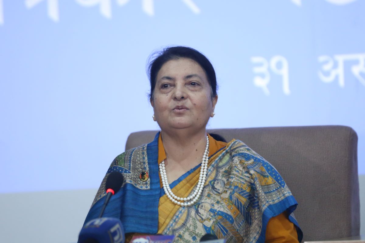 Former President Bhandari defends House dissolution during her tenure as constitutional