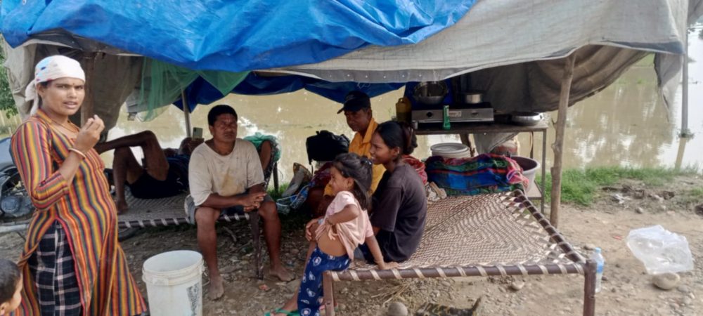 Flood fears: Residents of Latthagauri forced to live in tents
