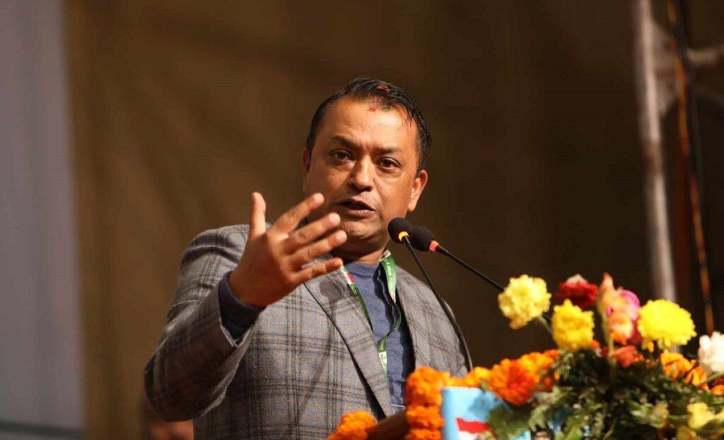 NC general secretary Thapa demands dismissal of minister for involvement in bribe scandal