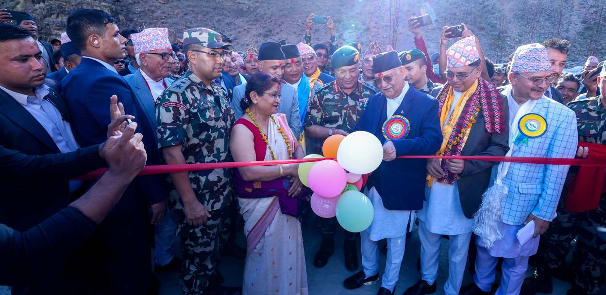 PM Oli inaugurates bailey bridge, Humla connected to national road network 