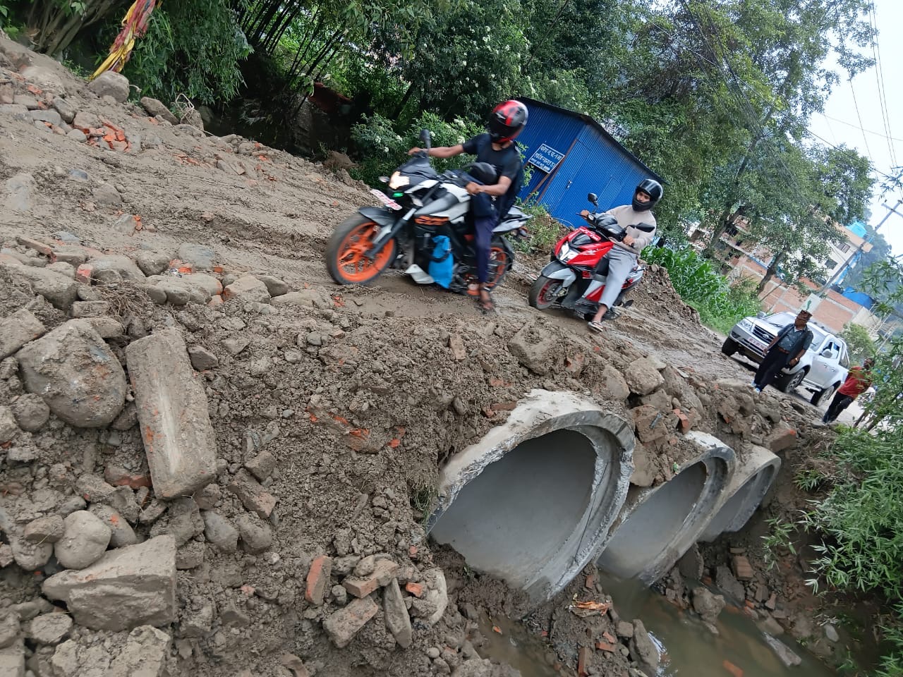 Vehicular movement at Nala-Bhaktapur section resumes