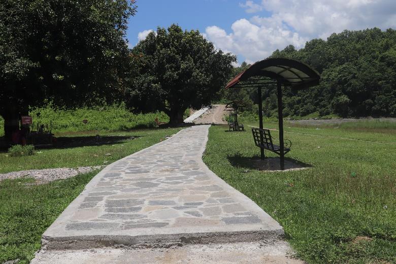 Construction of a footpath on the banks of the Kaligandaki River to promote religious tourism