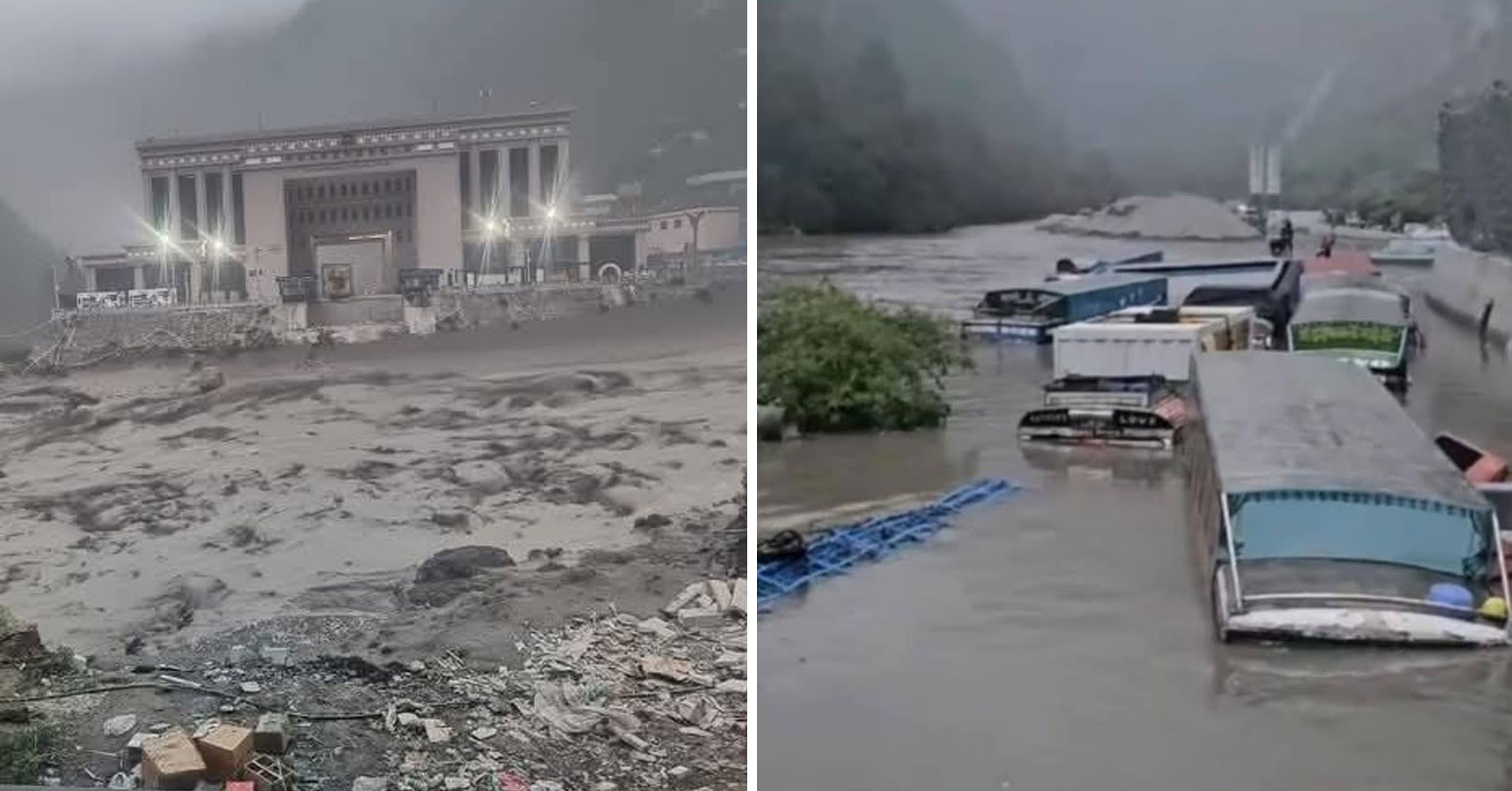 Lhende stream flood: Vehicles swept away, hydropower damaged