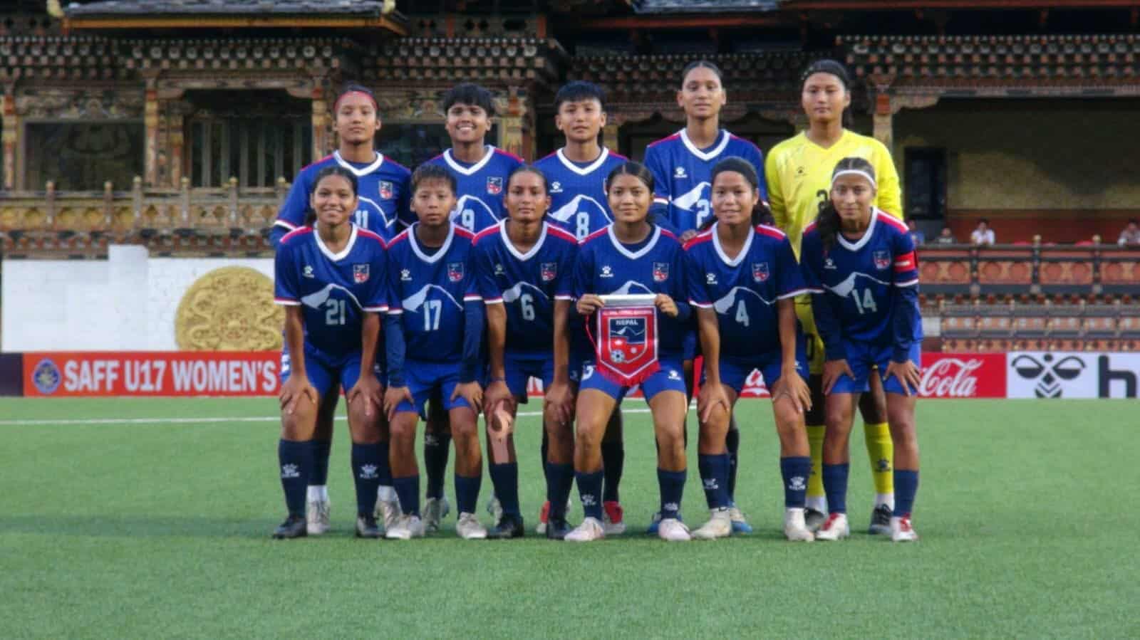 Nepal secures comeback win against Bhutan in SAFF U-17 Women’s Championship