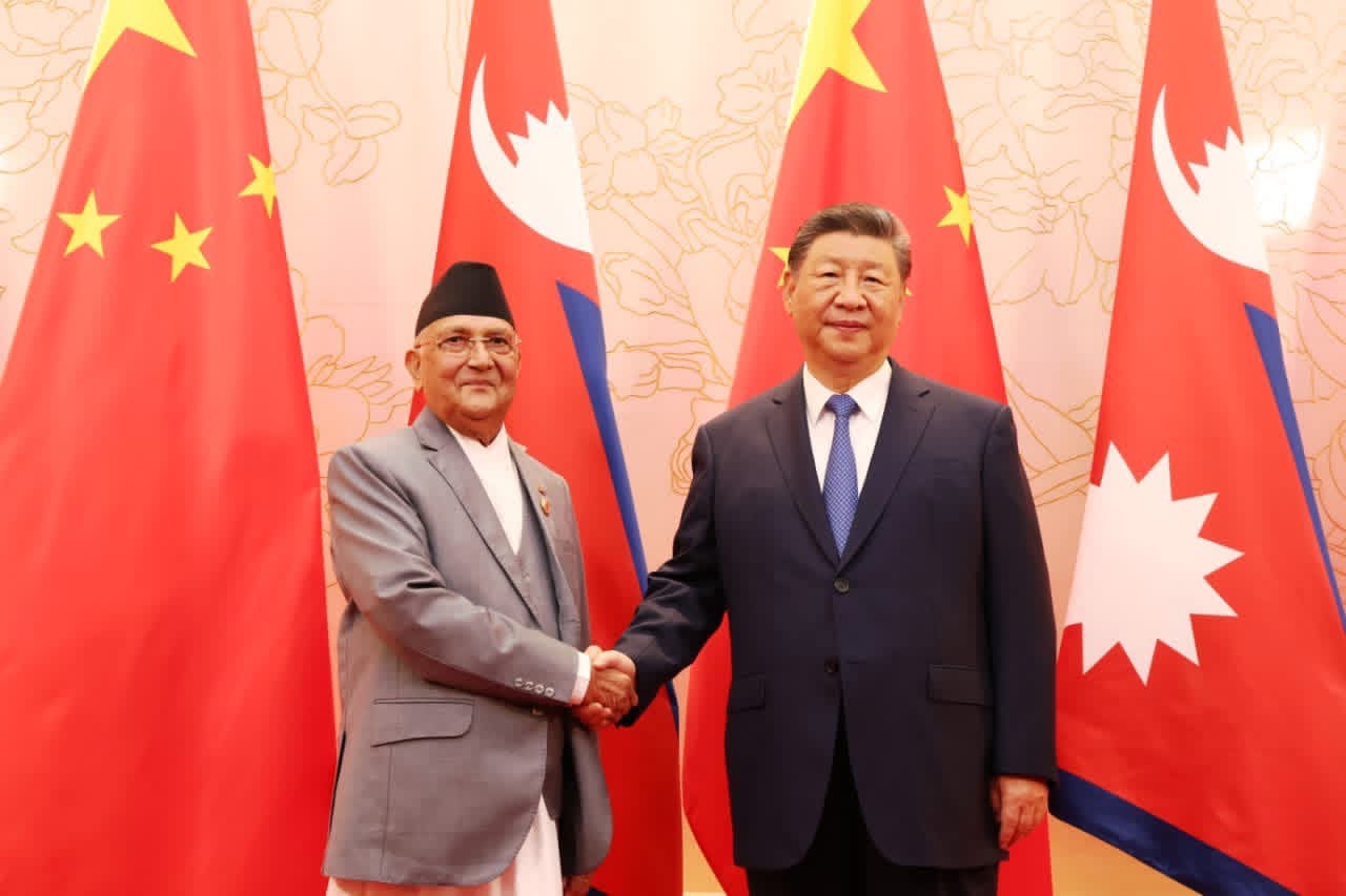 PM Oli holds talks with Chinese President Xi ahead of SCO Summit