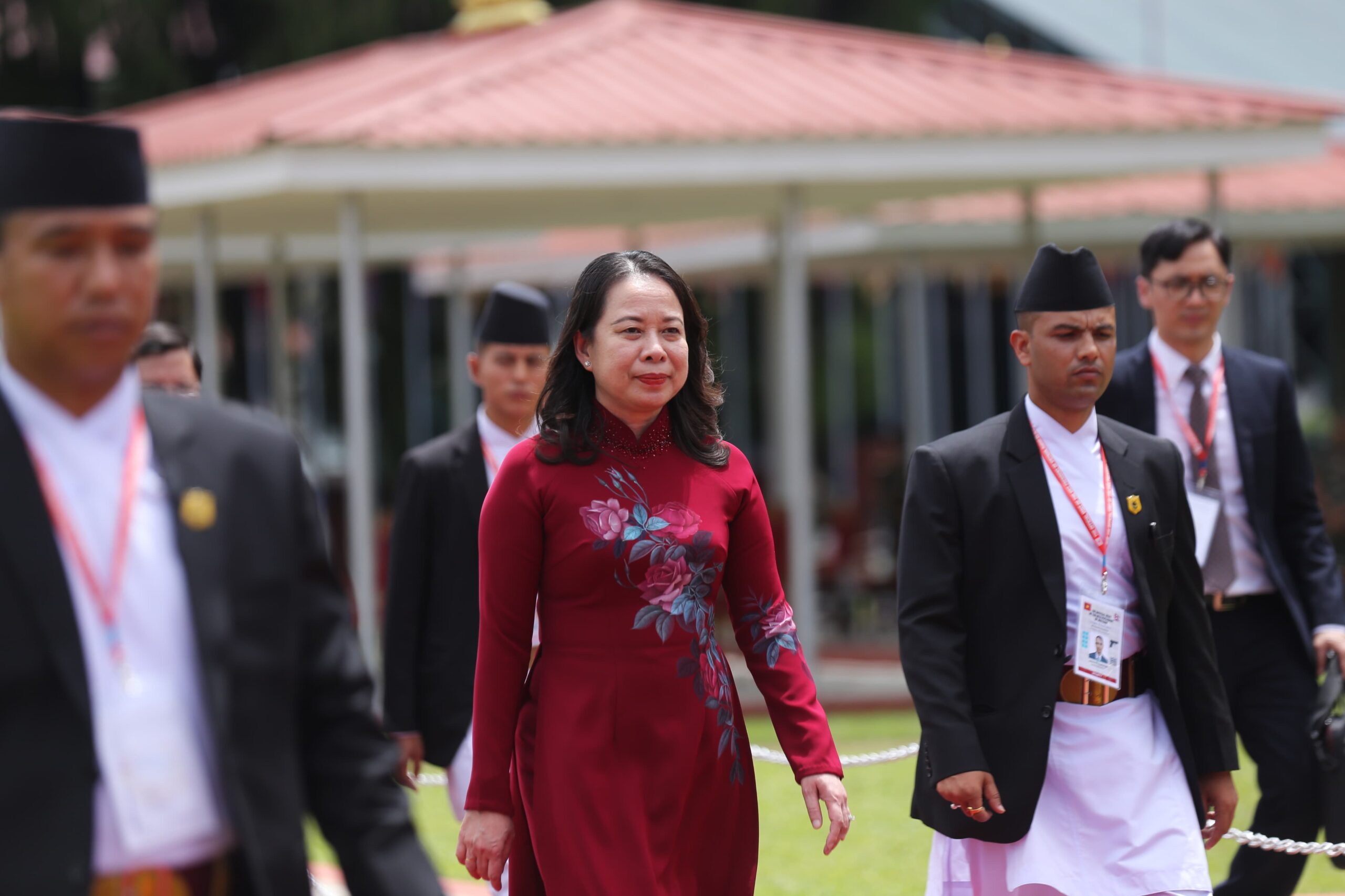 Vietnamese Vice President Xuan arrives