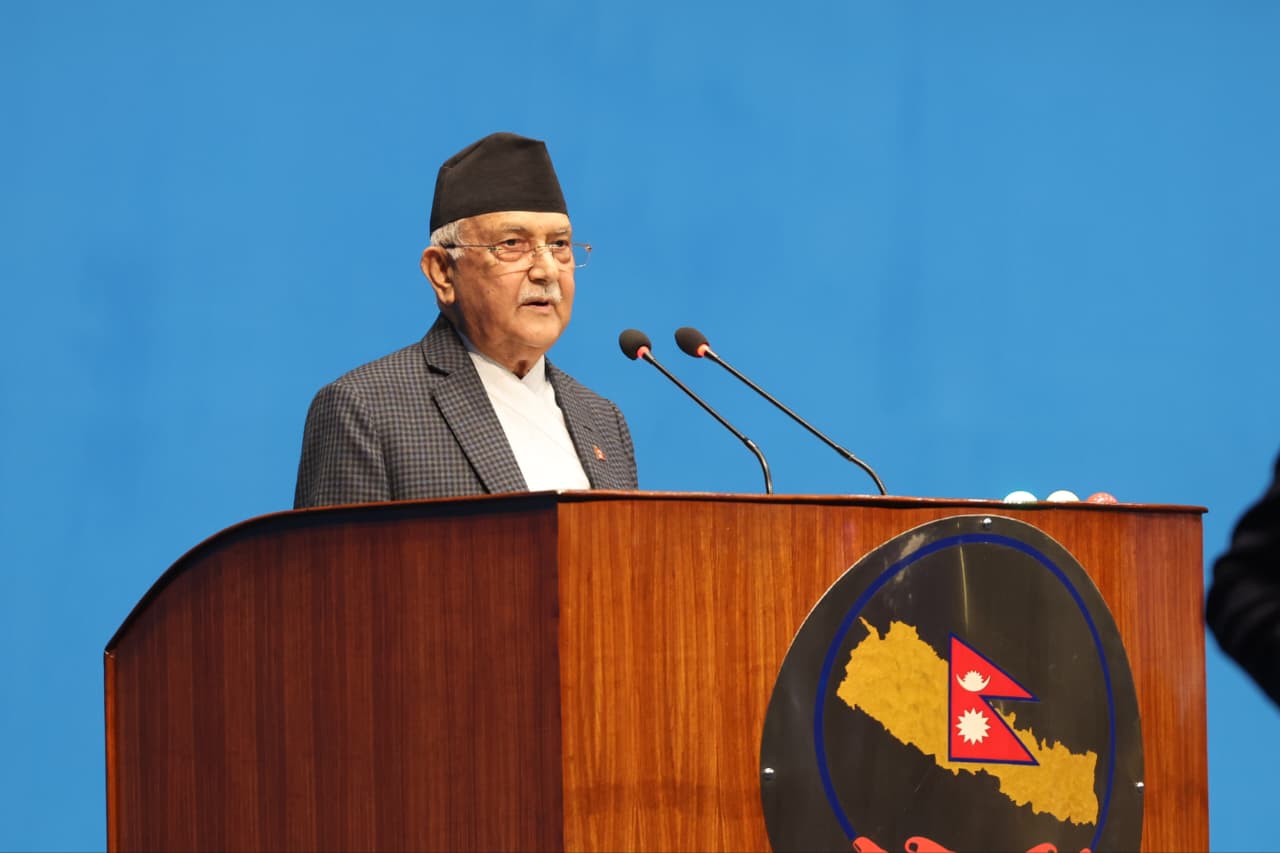 PM Oli briefs House of Representatives on China visit
