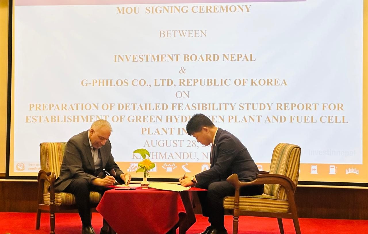 Nepal to explore green hydrogen plant with South Korean partner