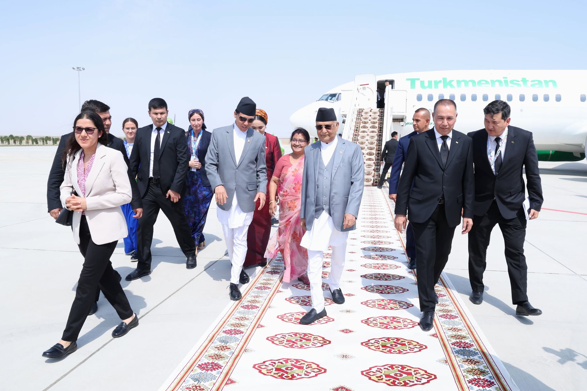 PM Oli arrives in Turkmenistan to attend UN LLDC Conference